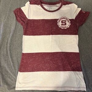 Swarthmore College Striped Fitted T Shirt